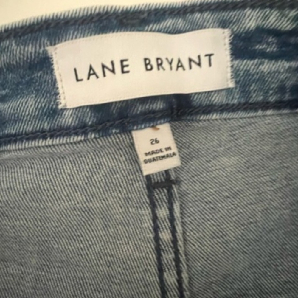 🚨📢 1 DAY SALE PRICE Lane Bryant Light Blue Distressed Denim Shorts - Picture 3 of 3